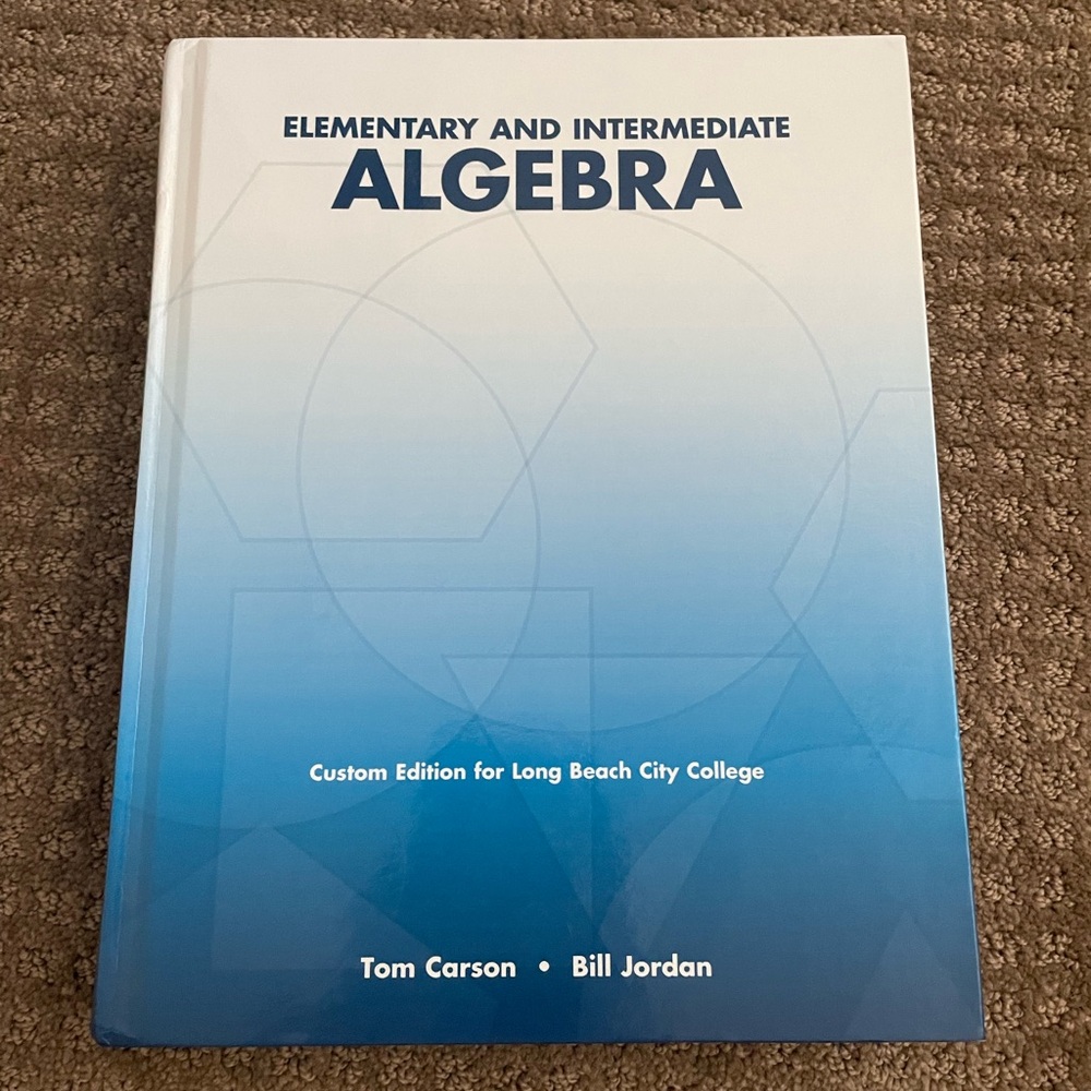 Elementary and Intermediate Algebra
Textbook